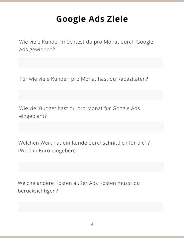 Zielgruppe Analyse